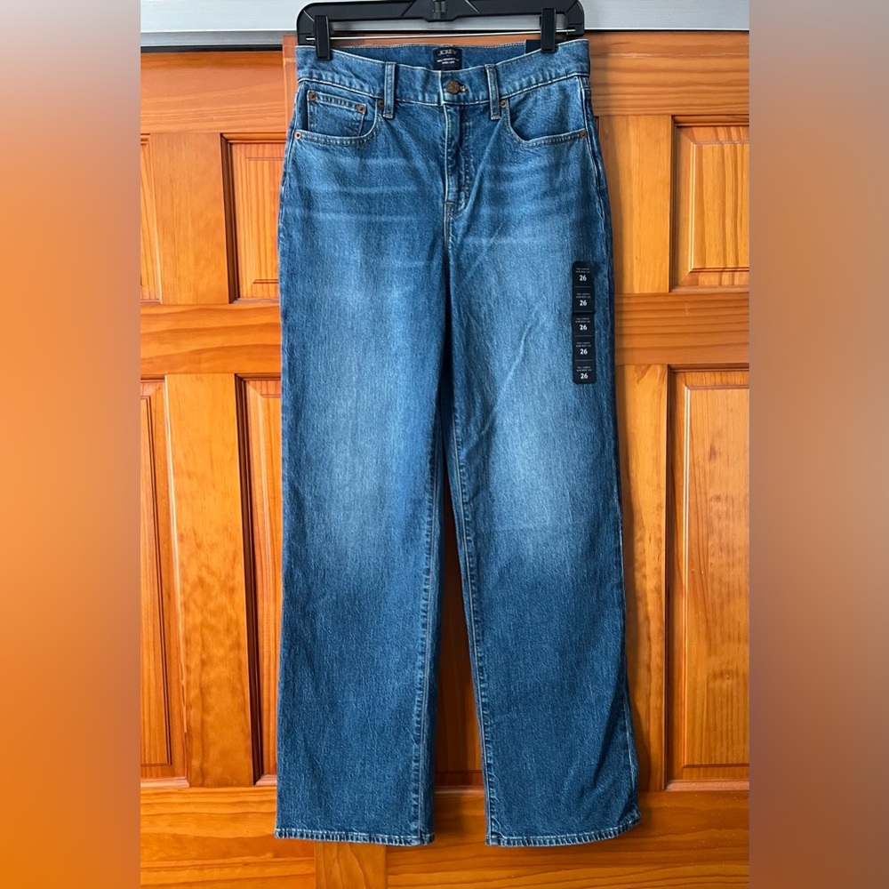 J. Crew Womens Full Length Wide Slim Wide-Leg Jeans